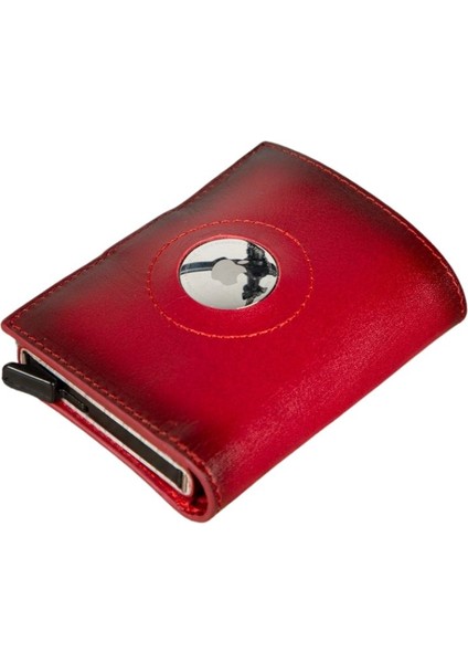 Palertag Deri Cüzdan, Apple Airtag Uyumlu Kırmızı fırsatları