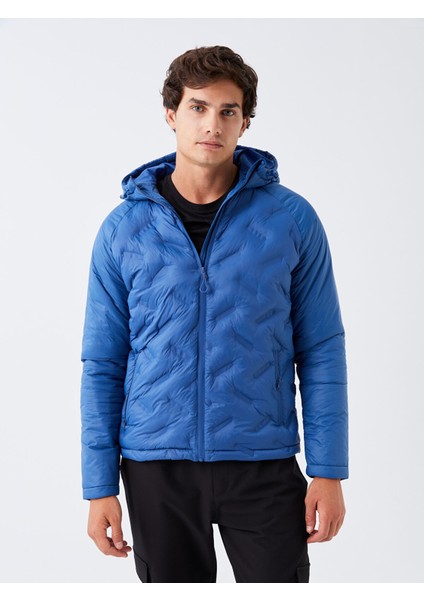 Yeni Sezon Standart Kalıp Kapüşonlu Erkek Şişme Mont