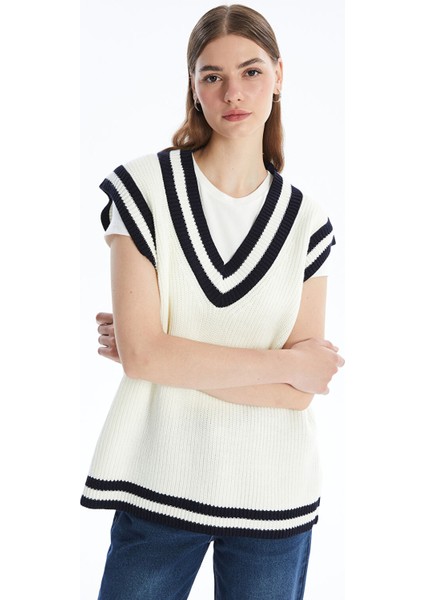 Yeni Sezon V Yaka Düz Oversize Kadın Triko Süveter fiyatları