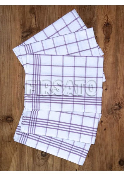 Çizgili Petek Dokulu Mutfak Havlusu| Beslenme Örtüsü | Kurulama Bezi – 50X70CM (5’li Paket)