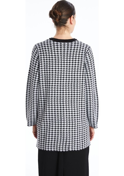 Yeni Sezon Bisiklet Yaka Desenli Uzun Kollu Kadın Triko Hırka fırsatları