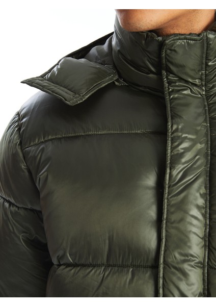 Yeni Sezon Rahat Kalıp Kapüşonlu Erkek Şişme Mont modelleri