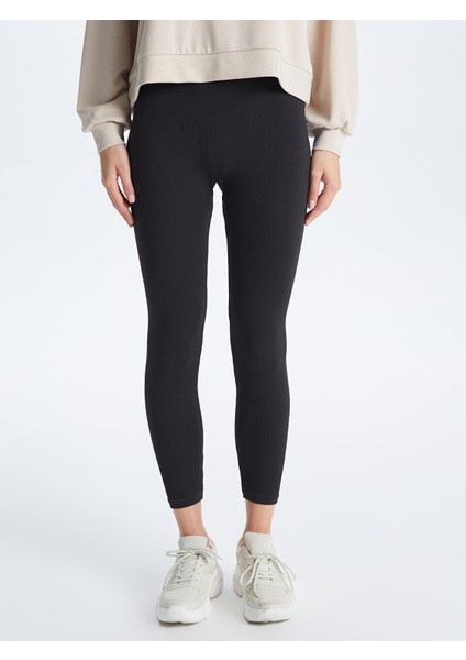 Yeni Sezon Beli Lastikli Düz Seamless Kadın Tayt modelleri