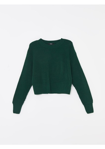 Yeni Sezon Bisiklet Yaka Crop Kadın Triko Kazak indirimleri