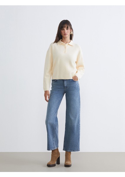 Yeni Sezon Wideleg Kadın Jean Pantolon