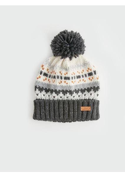 Yeni Sezon Ponpon Detaylı Erkek Triko Bere