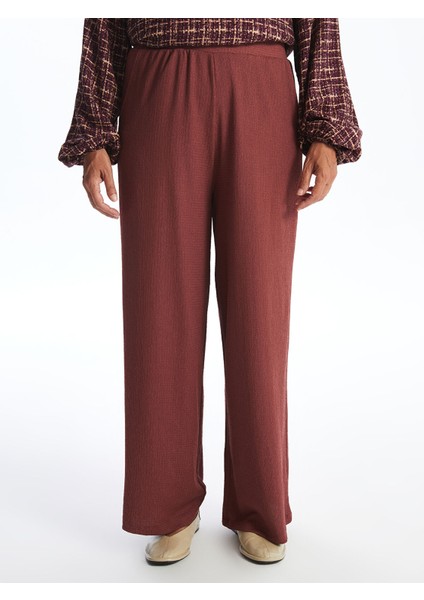 Yeni Sezon Beli Lastikli Düz Geniş Paça Kadın Pantolon fiyatları