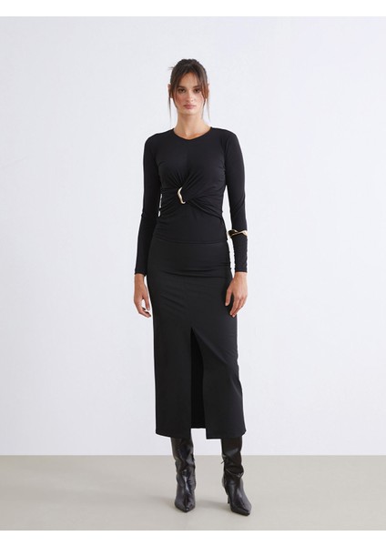 Yeni Sezon Bisiklet Yaka Büzgülü Bluz fiyatları