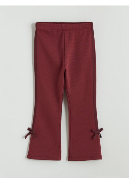 Yeni Sezon Fiyonklu Ispanyol Paça Kız Çocuk Tayt Pantolon