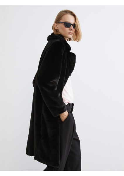 Yeni Sezon Ceket Yaka Kadın Kürk Kaban