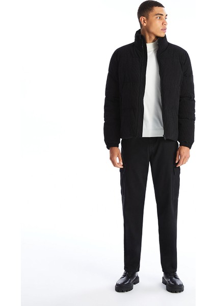 Yeni Sezon Standart Kalıp Dik Yaka Kadife Erkek Şişme Mont fiyatları