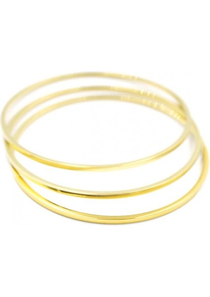 Ieg 3'lü Ajda Bilezik - 65MM - Altın