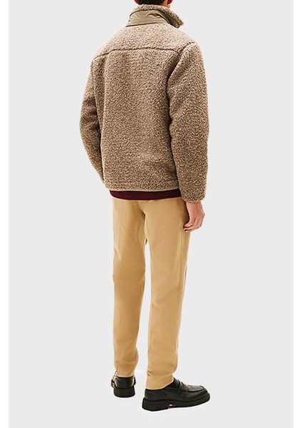 Regular Fit Dik Yaka Polar Femuarlı Ceket Erkek Ceket MW0MW40420 Afe fırsatları