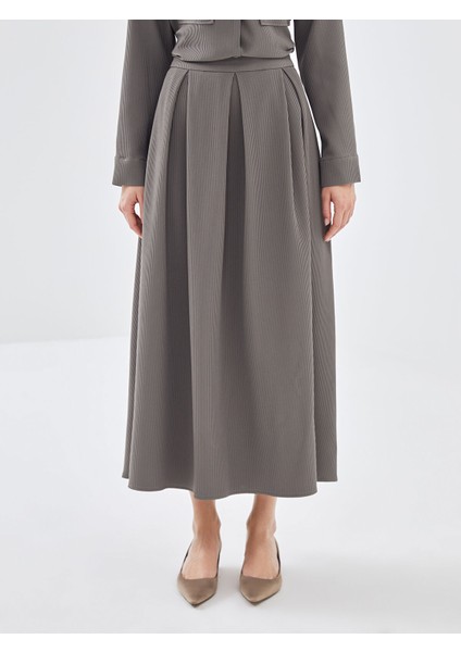 Yeni Sezon Beli Fermuarlı Dokulu Kadın Etek fiyatları