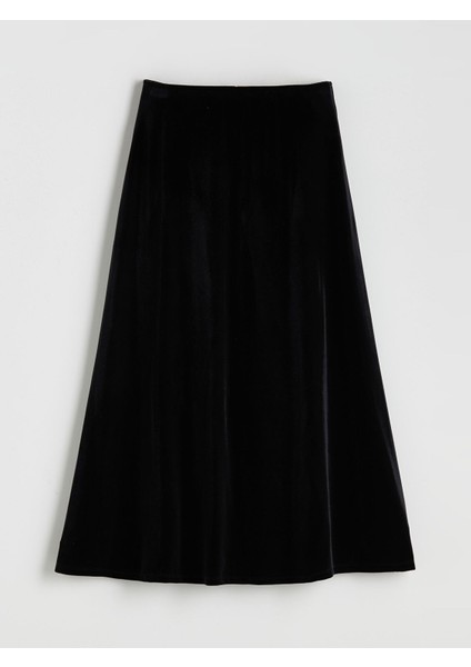 Yeni Sezon Beli Lastikli A Kesim Kadife Etek indirimleri