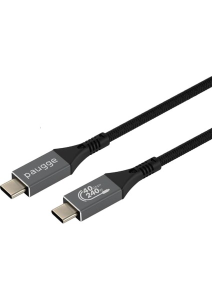 USB 4 Kablo - 40GBPS, USB C Görüntü, Ses, ve Şarj Kablosu - 8k 60Hz, 4K 144Hz /120Hz / 60Hz, Hdr (1 Metre)