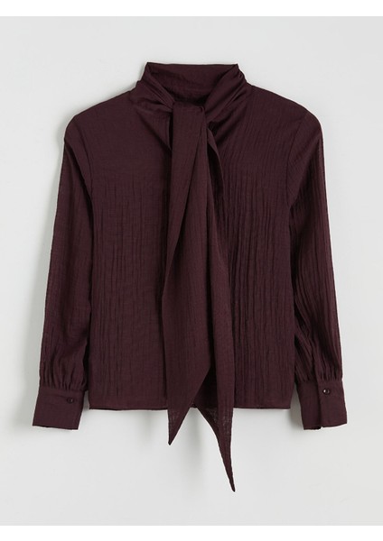 Yeni Sezon Dik Yaka Dokulu Bluz