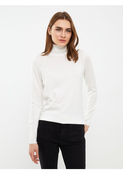 Yeni Sezon Balıkçı Yaka Düz Uzun Kollu Kadın Triko Kazak modelleri