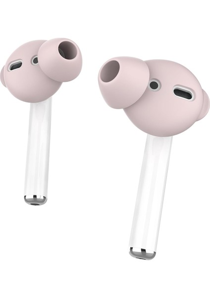 Airpods 1. & 2. Nesil Kulak Içi Kılıf – 3 Çift Small Silikon Uç – 0.5mm Ultra Ince, Kaymaz, Şarj Kutusuna Uyumlu, Konforlu & Hijyenik Kullanım Pembe