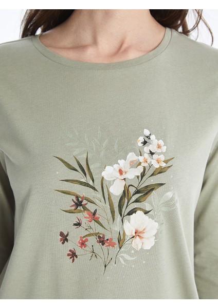 Yeni Sezon Bisiklet Yaka Çiçekli Kadın Bluz modelleri