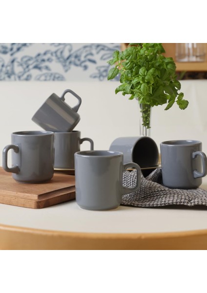 Gri Formart Kupa 8 cm 6 Adet 620