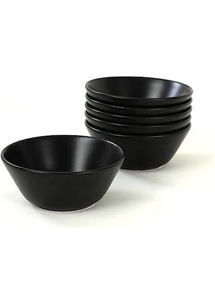 Mat Siyah Hitit Çorba Kasesi 14 cm 6 Adet modelleri