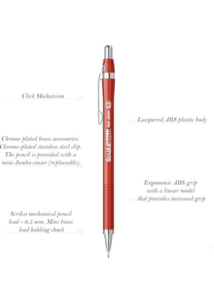 Simo Mekanik Kurşun Kırmızı 0.5 mm modelleri