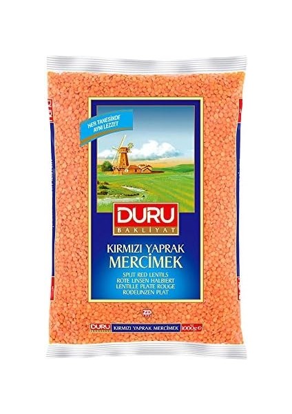 Duru Bakliyat Kırmızı Yaprak Mercimek 1000 gr fiyatları
