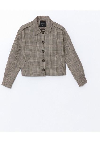 Yeni Sezon Gömlek Yaka Ekose Kadın Ceket indirimleri