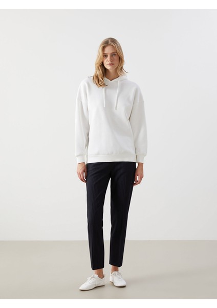 Yeni Sezon Kapüşonlu Düz Oversize Kadın Kalın Sweatshirt Tunik fiyatları