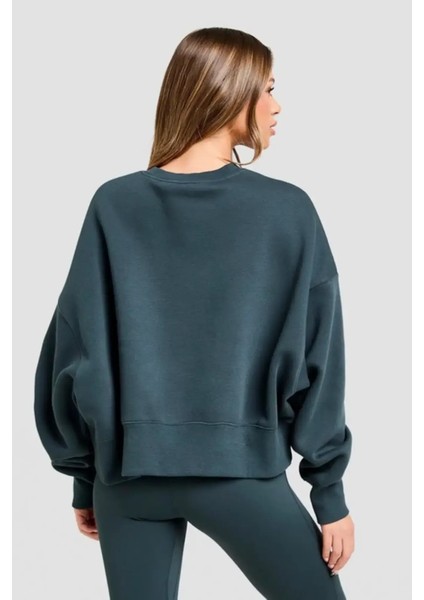 Sportswear Essantial Collection Oversize Kesim Petrol Mavisi Kadın Sweatshrit fırsatları