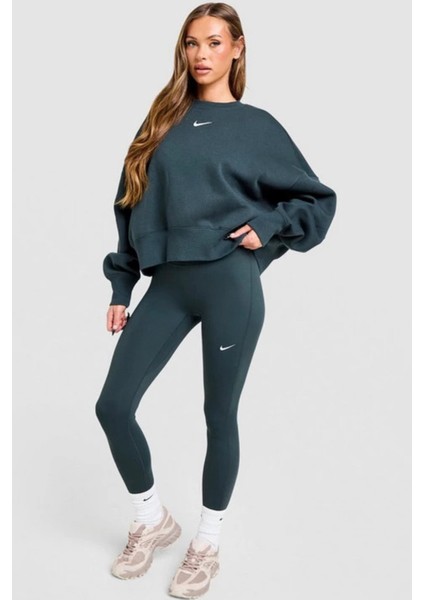Sportswear Essantial Collection Oversize Kesim Petrol Mavisi Kadın Sweatshrit indirimleri