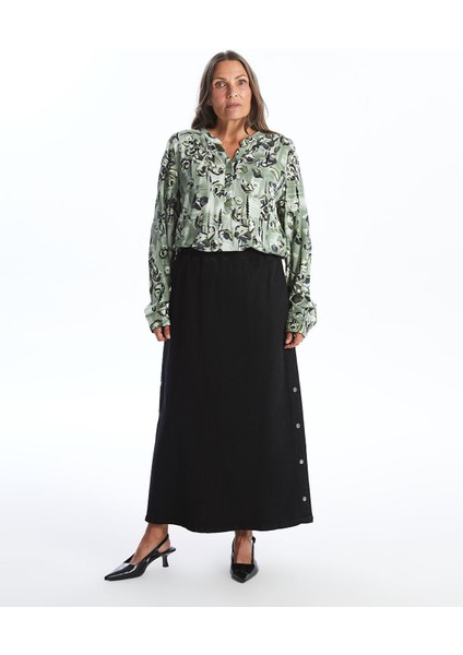 Yeni Sezon Kaçık Yaka Desenli Uzun Kollu Kadın Bluz fiyatları