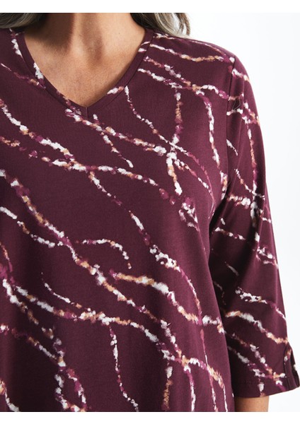 Yeni Sezon V Yaka Desenli Kadın Bluz modelleri