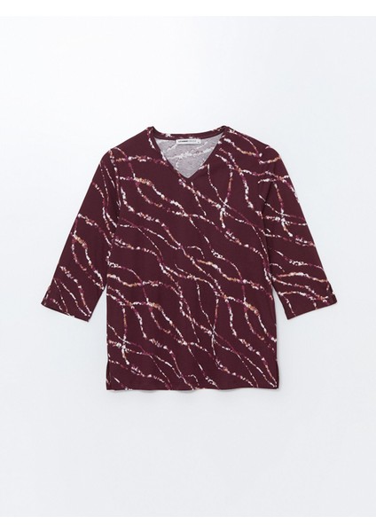 Yeni Sezon V Yaka Desenli Kadın Bluz indirimleri