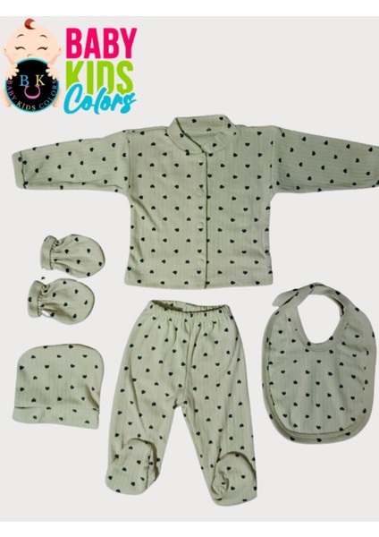 Fitilli Kumaşa 5'li Kalp Baskılı Hastahane Çıkışı Kutulu fiyatları