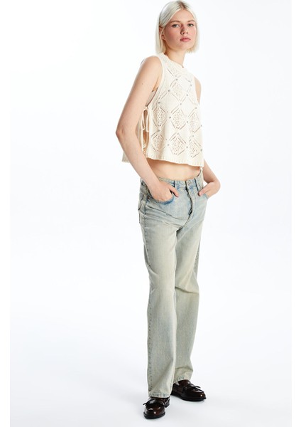 Yeni Sezon Bisiklet Yaka Ajurlu Kadın Triko Süveter fiyatları