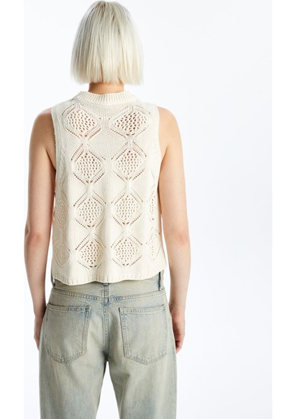 Yeni Sezon Bisiklet Yaka Ajurlu Kadın Triko Süveter fırsatları