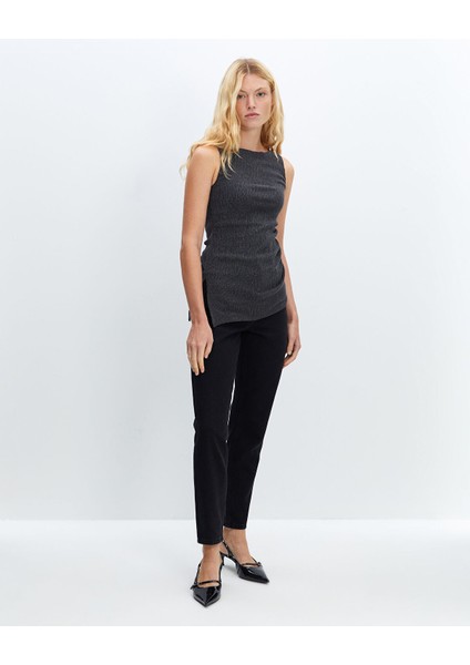 Yeni Sezon Bisiklet Yaka Dokulu Kadın Bluz fiyatları