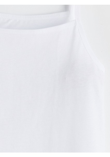 Yeni Sezon Kare Yaka Kız Çocuk Atlet 3'lü modelleri