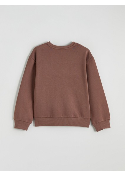 Yeni Sezon Bisiklet Yaka Kız Çocuk Sweatshirt 2'li indirimleri