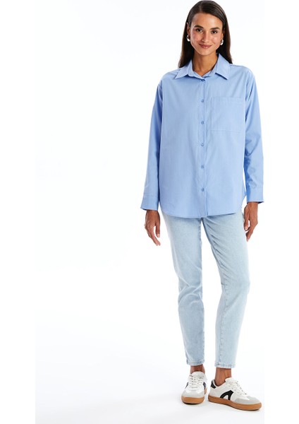 Yeni Sezon Oversize Poplin Kadın Gömlek fiyatları