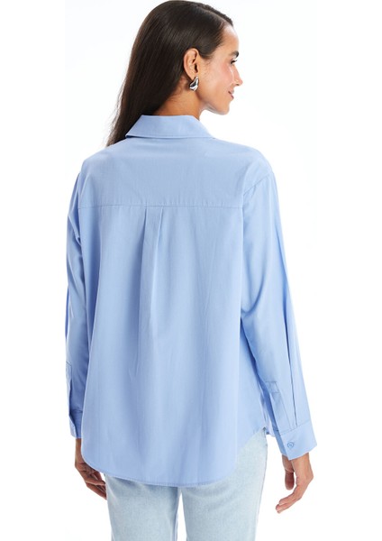 Yeni Sezon Oversize Poplin Kadın Gömlek fırsatları