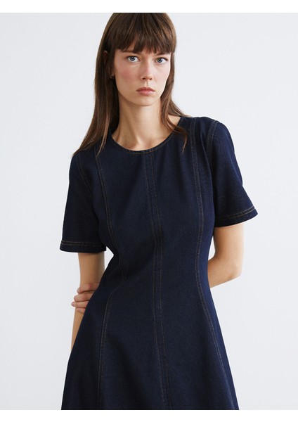 Yeni Sezon Bisiklet Yaka A Kesim Jean Elbise fiyatları