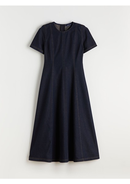 Yeni Sezon Bisiklet Yaka A Kesim Jean Elbise indirimleri