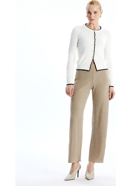 Yeni Sezon Bisiklet Yaka Renk Bloklu Kadın Triko Hırka fiyatları