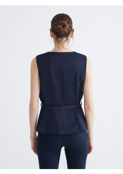 Yeni Sezon Bisiklet Yaka Beli Kemerli Kadın Yelek fırsatları