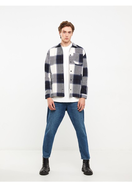 Yeni Sezon Rahat Kalıp Gömlek Yaka Ekose Erkek Mont modelleri