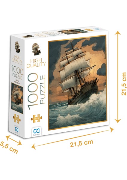 Gemi - 1000 Parçalı Puzzle - 48 x 68 cm