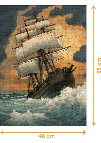 Gemi - 1000 Parçalı Puzzle - 48 x 68 cm fiyatları